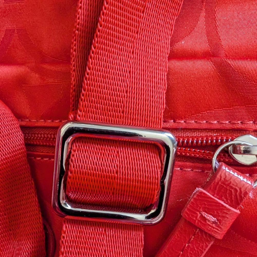 Coach Getaway Signature Nylon File Messenger Crossbody Bag Red/Orange F77408 - Picture 13 of 13